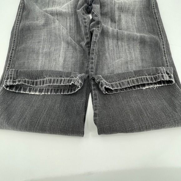 Southpole Baggy Wide Leg Jeans Mens 34x30 Faded Black Y2K Hip Hop Red Tab Vtg. - Picture 11 of 12